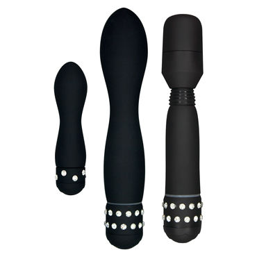 Toy Joy Diamond Triple Pleasure Pack, черный, Набор вибраторов Toy Joy Diamond Triple Pleasure Pack, черный, Набор вибраторов