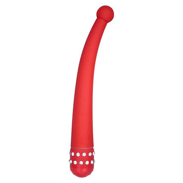 Toy Joy Diamond Intense Probe, красный, Вибратор Декорированный стразами Toy Joy Diamond Intense Probe, красный, Вибратор Декорированный стразами