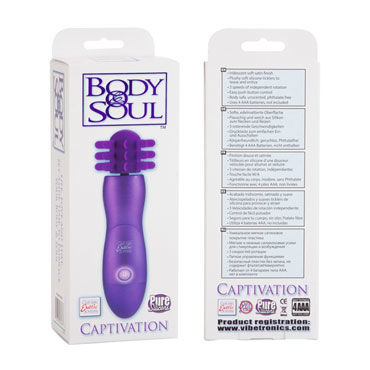 California Exotic Body & Soul Captivation, фиолетовый - Вибромассажер с мягкими усиками - купить в секс шопе California Exotic Body & Soul Captivation, фиолетовый - Вибромассажер с мягкими усиками - купить в секс шопе