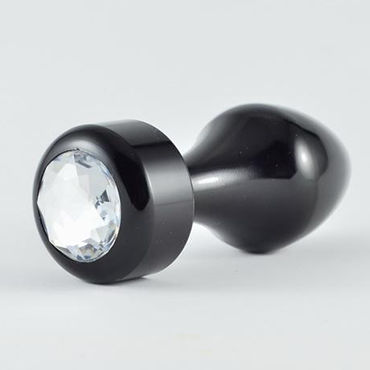 LoveToy Aluminium Black Diamond, Анальная пробка с кристаллом LoveToy Aluminium Black Diamond, Анальная пробка с кристаллом