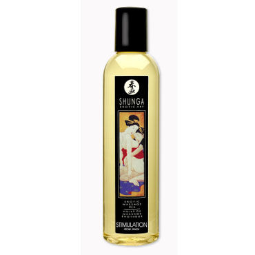 Shunga Stimulation, 250 мл, Массажное масло, персик Shunga Stimulation, 250 мл, Массажное масло, персик