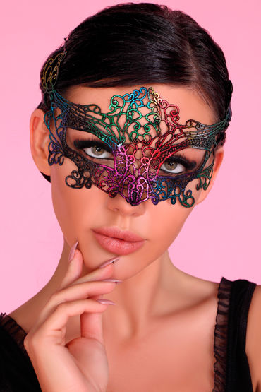 LivCo Corsetti Mask Model 2 Rainbow, радужная, Ажурная маска на глаза LivCo Corsetti Mask Model 2 Rainbow, радужная, Ажурная маска на глаза