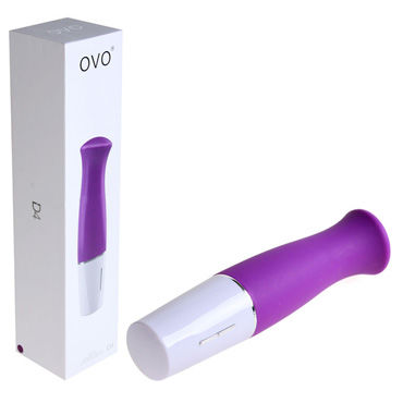 Ovo D4 Мини-вибратор, бело-фиолетовый 5 режимов вибрации