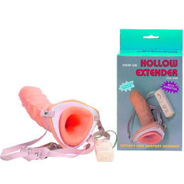 Gopaldas Hollow Extender Strap-On Фаллопротез с полостью и вибрацией