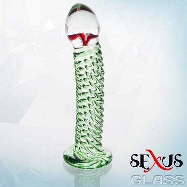 Sexus Glass стеклянный фаллоимитатор Ручной работы, на плоском основании