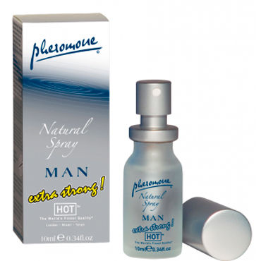 Hot Man Natural Spray Extra Strong, 10 мл Духи-спрей для мужчин с феромонами shiatsu pheromone man 25мл духи с феромонами для мужчин