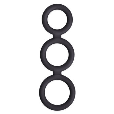 NS Novelties Renegade Triad Cock Ring, черное Тройное эрекционное кольцо