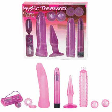 Gopaldas Mystic Treasures розовый Набор из вибратора, шариков и кольца