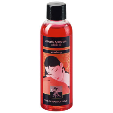 Shiatsu Luxury Body Oil Strawberry, 100 мл Съедобное масло с ароматом клубники