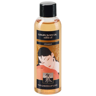 Shiatsu Luxury Body Oil Cinnamon, 100 мл Съедобное масло с ароматом корицы