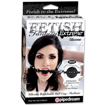 Pipedream Silicone Breathable Ball Gag Medium Силиконовый кляп с отверстиями