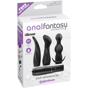 Pipedream Anal Fantasy Collection Anal Adventure Kit Анальный вибратор со сменными насадками канцелярия decola дырокол фигурный со сменными насадками