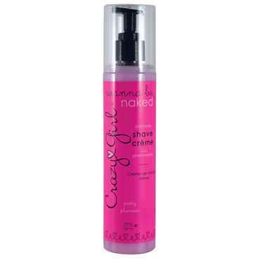 Crazy Girl Shave Creme Pretty Plumeria, 236 мл Интимный крем для бритья с феромонами средства для бритья