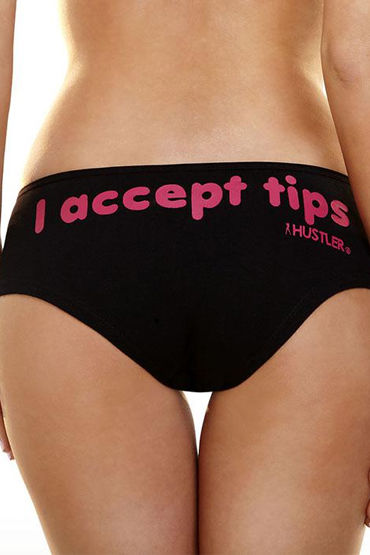 Hustler I Accept Tips Трусики с игривой надписью