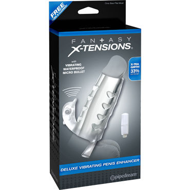 Pipedream Fantasy X-tensions Deluxe Vibrating Penis Enhancer Вибронасадка на пенис