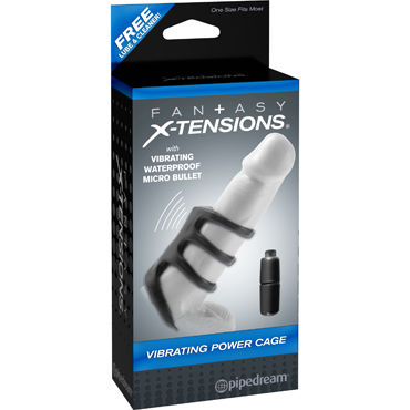 Pipedream Fantasy X-tensions Vibrating Power Cage Насадка на пенис с вибрацией