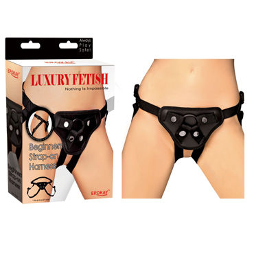 Erokay Beginners Strap On Harness, черные Трусы для страпона пояс для страпона strap u flaunt strap on harness system