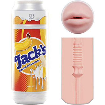 FleshLight Jacks Banana Cream Soda Ротик-мастурбатор в банке банановой соды