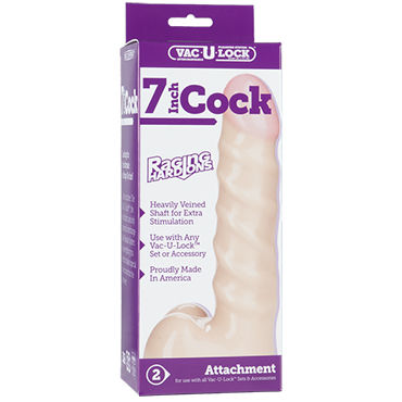 Doc Johnson Vac-U-Lock Raging Dong, 18.5 см Насадка к трусикам для анального секса