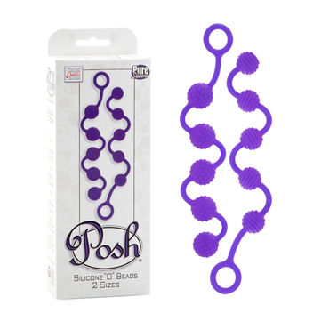 California Exotic Posh Silicone “O” Beads, фиолетовый Две анальные цепочки