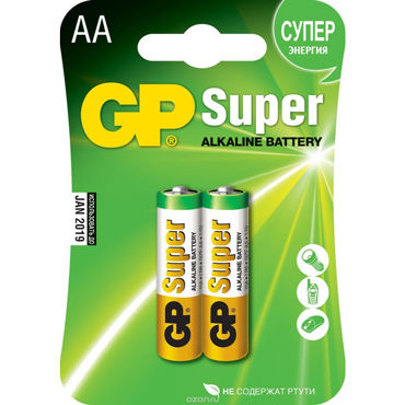 GP Батарейка AA, 2 шт Элемент питания массажеры